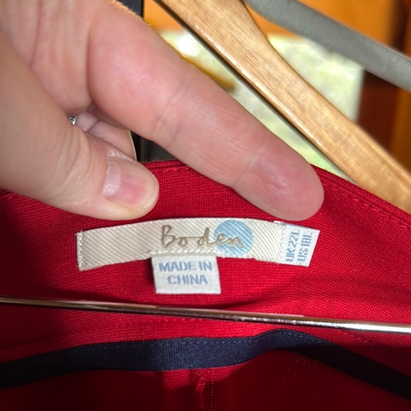 Boden Colorblock Red and Purple Women's Skirt Size 18L - Picture 2 of 6